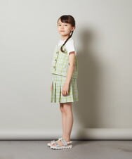 KJLGT12034 a.v.v KIDS(アー・ヴェ・ヴェ) [140-150]【セットアップ対応】アシメプリーツスカパン ブラック