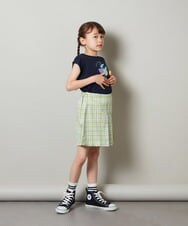 KJLGT12034 a.v.v KIDS(アー・ヴェ・ヴェ) [140-150]【セットアップ対応】アシメプリーツスカパン ブラック