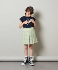 KJLGU12039 a.v.v KIDS(アー・ヴェ・ヴェ) [160]【セットアップ対応】アシメプリーツスカパン ブラック