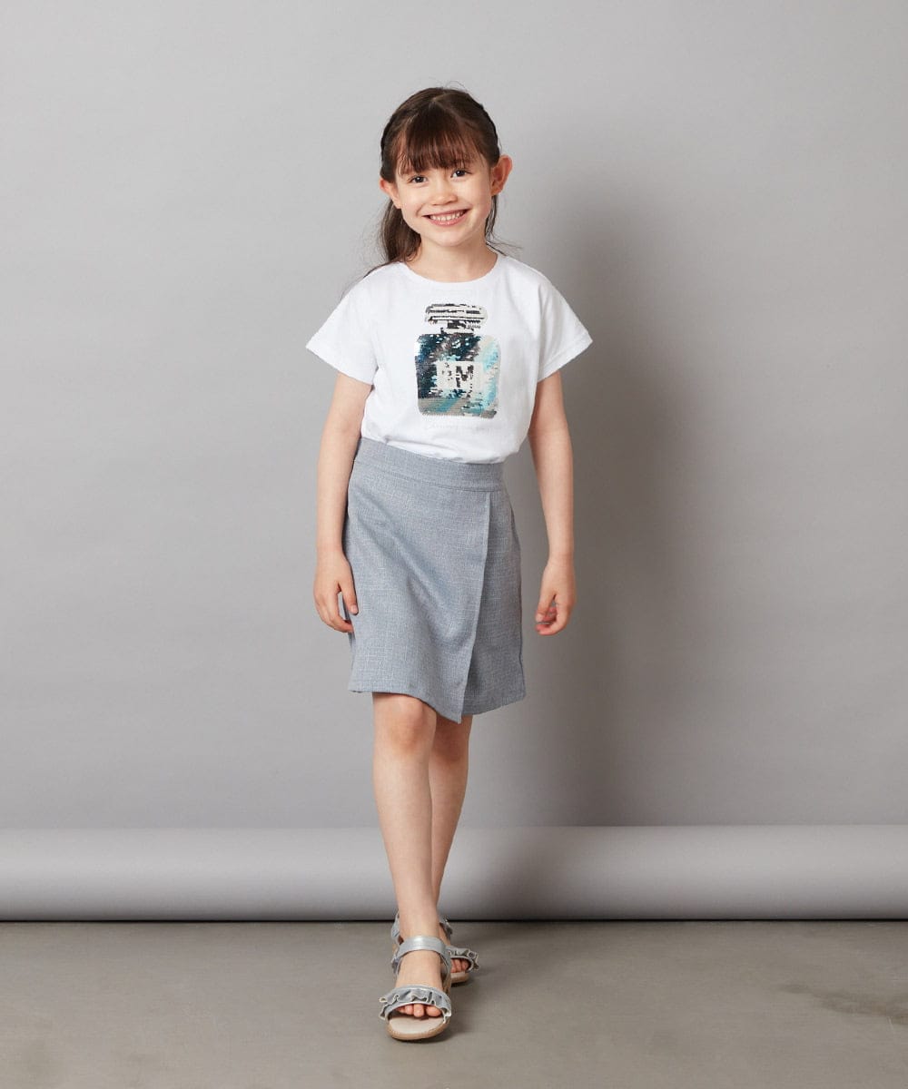 KJLGV02029 a.v.v KIDS(アー・ヴェ・ヴェ) [100-130]【セットアップ対応】ラップデザインショートパンツ ライトブルー