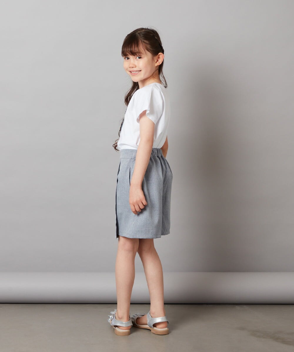 KJLGV02029 a.v.v KIDS(アー・ヴェ・ヴェ) [100-130]【セットアップ対応】ラップデザインショートパンツ ライトブルー