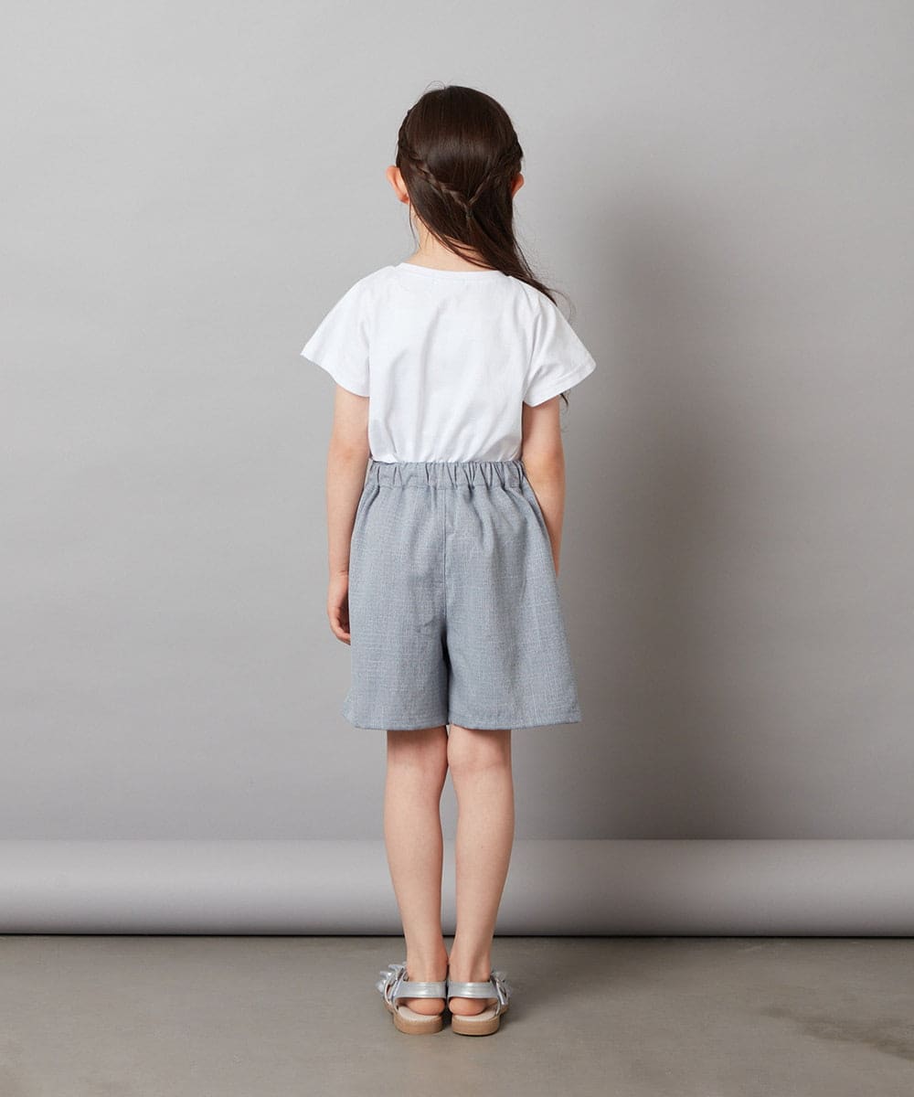 KJLGV02029 a.v.v KIDS(アー・ヴェ・ヴェ) [100-130]【セットアップ対応】ラップデザインショートパンツ ライトブルー
