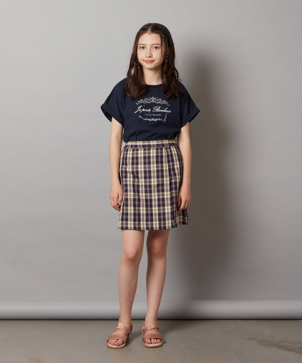KJLGV02029 a.v.v KIDS(アー・ヴェ・ヴェ) [100-130]【セットアップ対応】ラップデザインショートパンツ ライトブルー