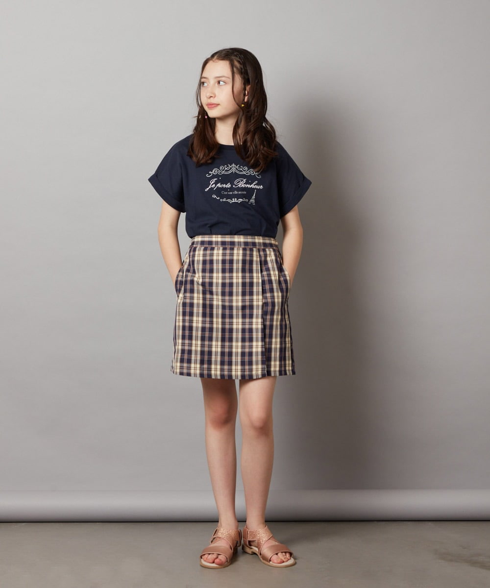 KJLGV02029 a.v.v KIDS(アー・ヴェ・ヴェ) [100-130]【セットアップ対応】ラップデザインショートパンツ ライトブルー