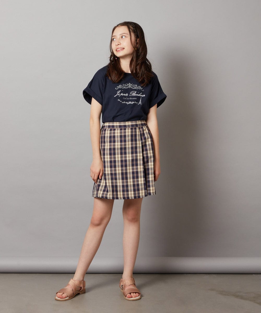 KJLGV02029 a.v.v KIDS(アー・ヴェ・ヴェ) [100-130]【セットアップ対応】ラップデザインショートパンツ ライトブルー