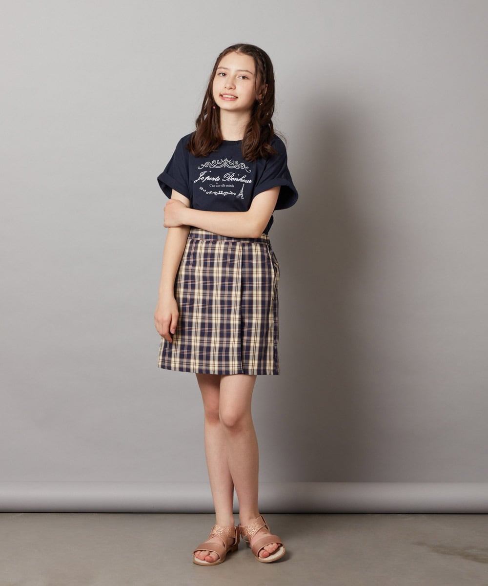 KJLGV02029 a.v.v KIDS(アー・ヴェ・ヴェ) [100-130]【セットアップ対応】ラップデザインショートパンツ ライトブルー