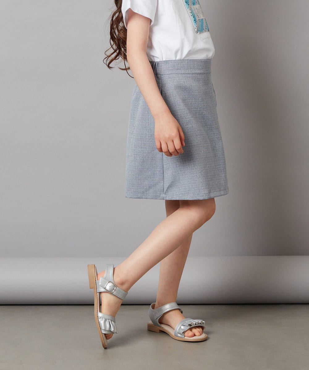KJLGV02029 a.v.v KIDS(アー・ヴェ・ヴェ) [100-130]【セットアップ対応】ラップデザインショートパンツ ライトブルー