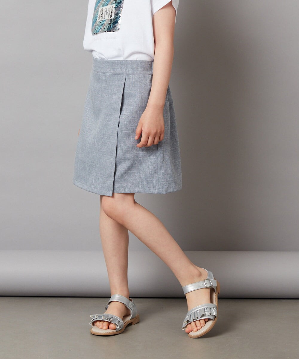 KJLGV02029 a.v.v KIDS(アー・ヴェ・ヴェ) [100-130]【セットアップ対応】ラップデザインショートパンツ ライトブルー