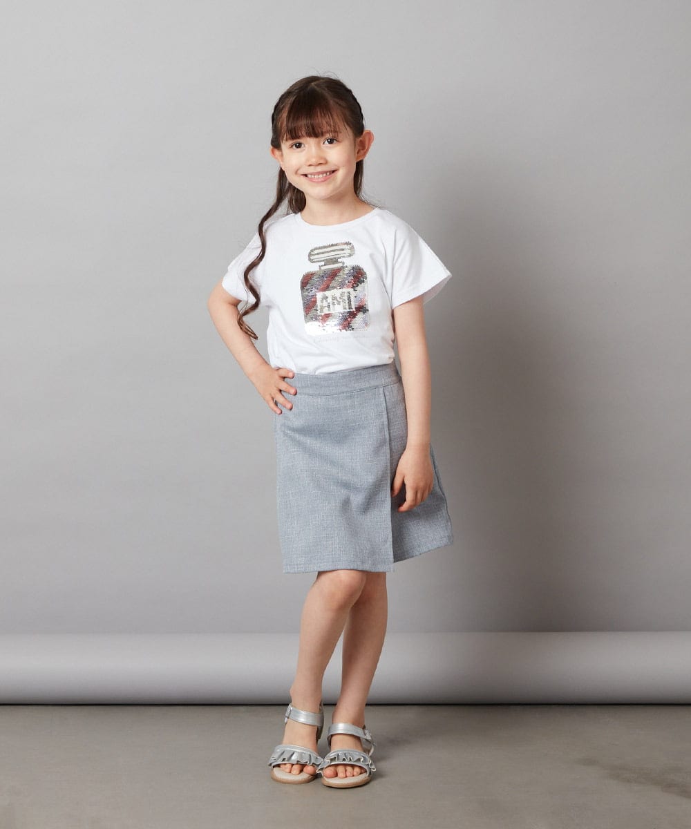 KJLGV02029 a.v.v KIDS(アー・ヴェ・ヴェ) [100-130]【セットアップ対応】ラップデザインショートパンツ ライトブルー