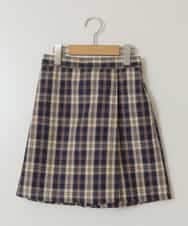 KJLGV02029 a.v.v KIDS(アー・ヴェ・ヴェ) [100-130]【セットアップ対応】ラップデザインショートパンツ ネイビー