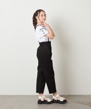 KJLGV04029 a.v.v KIDS(アー・ヴェ・ヴェ) [100-130]サスペンダー付きテーパードパンツ ブラック