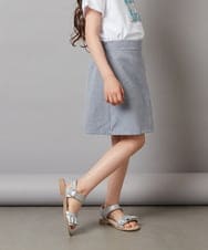 KJLGW02034 a.v.v KIDS(アー・ヴェ・ヴェ) [140-150]【セットアップ対応】ラップデザインショートパンツ ネイビー