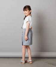 KJLGW02034 a.v.v KIDS(アー・ヴェ・ヴェ) [140-150]【セットアップ対応】ラップデザインショートパンツ ネイビー