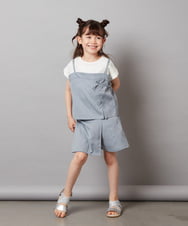 KJLGW02034 a.v.v KIDS(アー・ヴェ・ヴェ) [140-150]【セットアップ対応】ラップデザインショートパンツ ネイビー