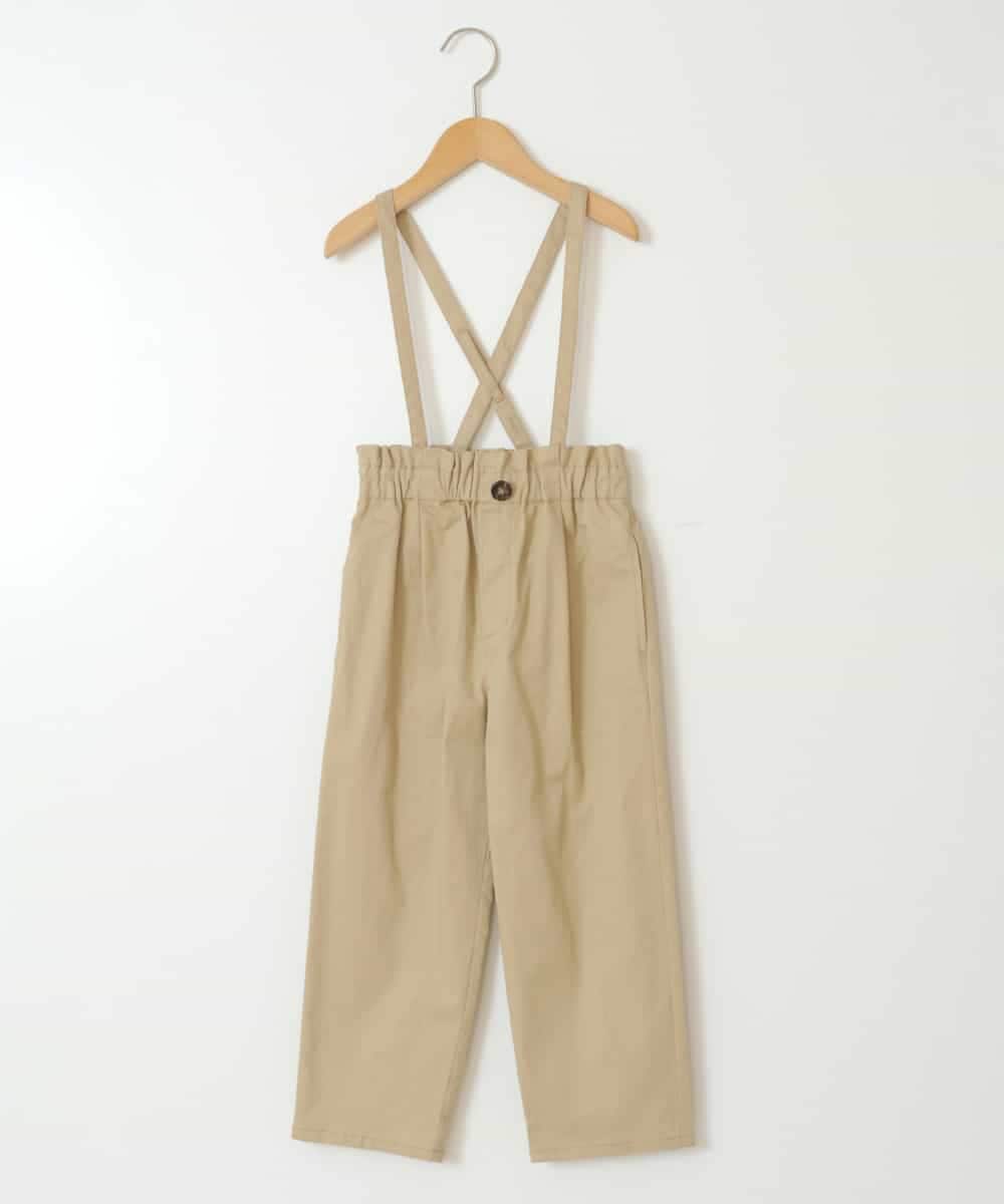 KJLGW04034 a.v.v KIDS(アー・ヴェ・ヴェ) [140-150]サスペンダー付きテーパードパンツ ベージュ