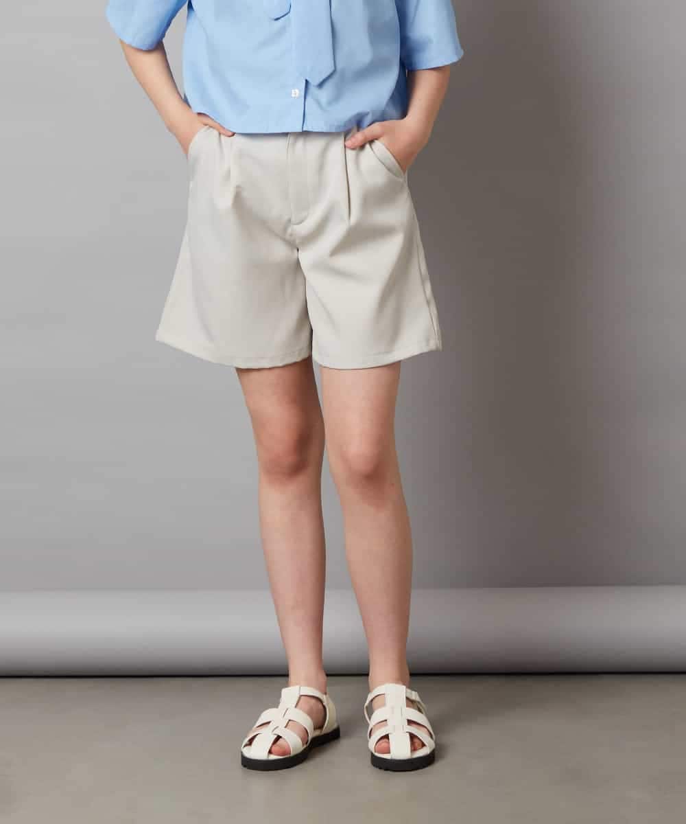KJLGW05039 a.v.v KIDS(アー・ヴェ・ヴェ) [140-150]ワンタックショートパンツ ブラック