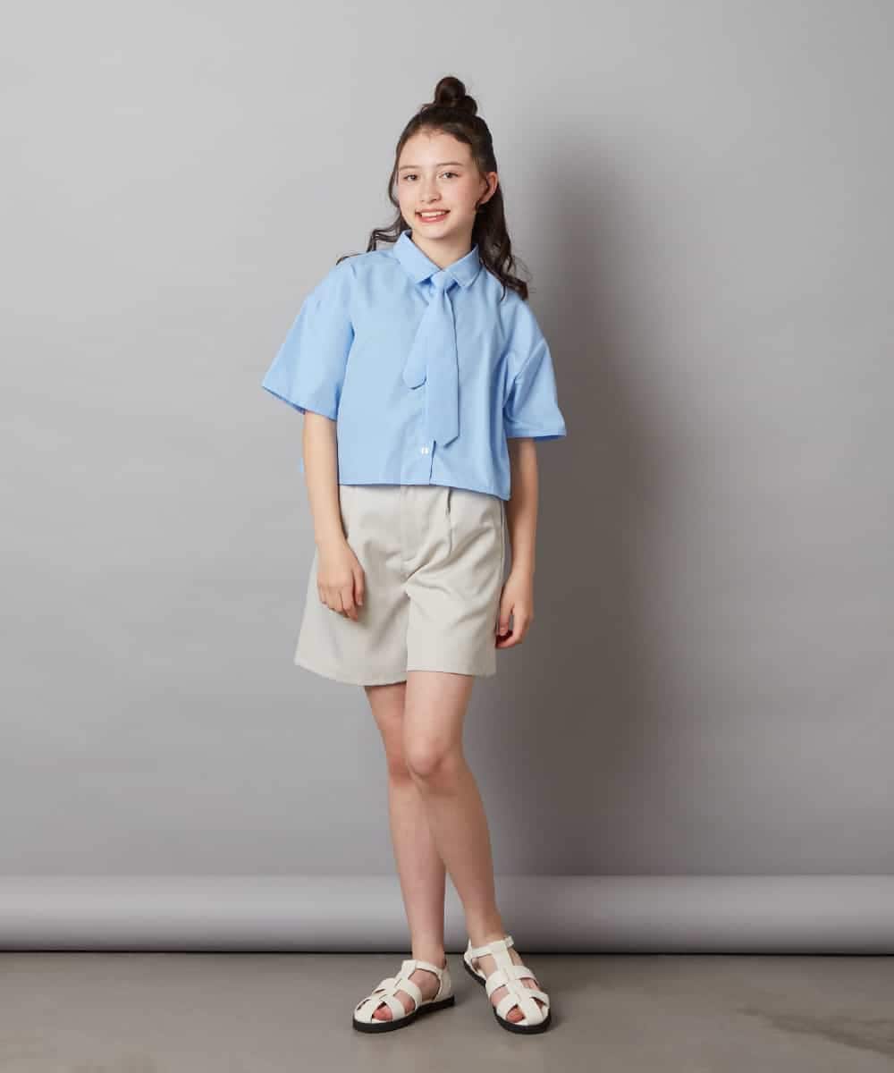 KJLGW05039 a.v.v KIDS(アー・ヴェ・ヴェ) [140-150]ワンタックショートパンツ ブラック