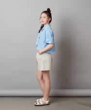 KJLGW05039 a.v.v KIDS(アー・ヴェ・ヴェ) [140-150]ワンタックショートパンツ ブラック