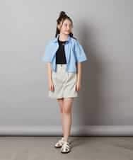 KJLGW05039 a.v.v KIDS(アー・ヴェ・ヴェ) [140-150]ワンタックショートパンツ ブラック