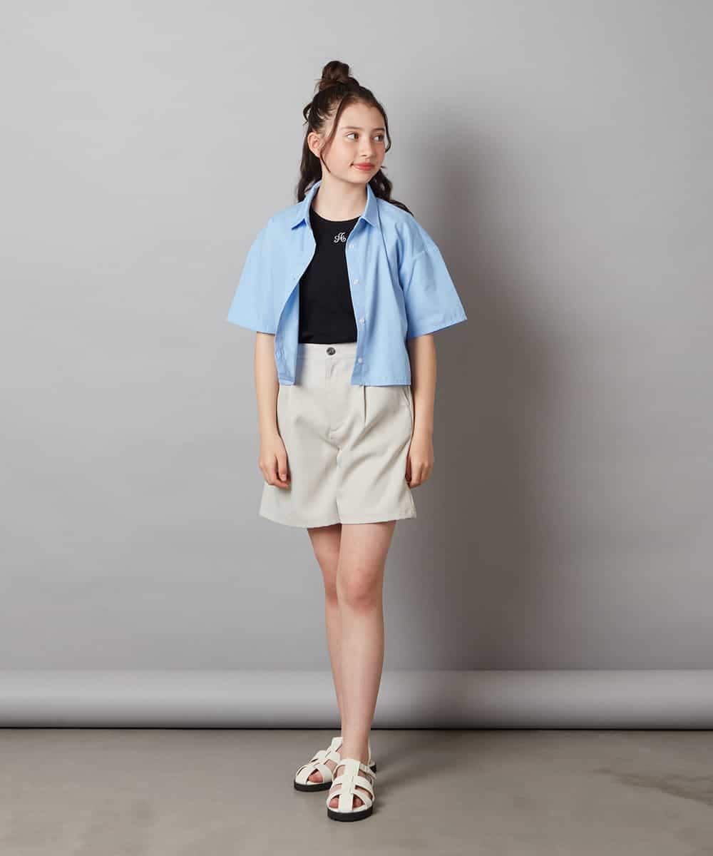 KJLGW05039 a.v.v KIDS(アー・ヴェ・ヴェ) [140-150]ワンタックショートパンツ ブラック