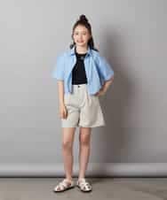 KJLGW05039 a.v.v KIDS(アー・ヴェ・ヴェ) [140-150]ワンタックショートパンツ ブラック