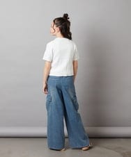 KJLGW06039 a.v.v KIDS(アー・ヴェ・ヴェ) 【ジュニア】[140-150]カーゴデニムワイドパンツ ブルー