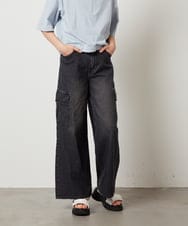 KJLGW06039 a.v.v KIDS(アー・ヴェ・ヴェ) 【ジュニア】[140-150]カーゴデニムワイドパンツ ブルー