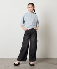 KJLGW06039 a.v.v KIDS(アー・ヴェ・ヴェ) 【ジュニア】[140-150]カーゴデニムワイドパンツ ブルー