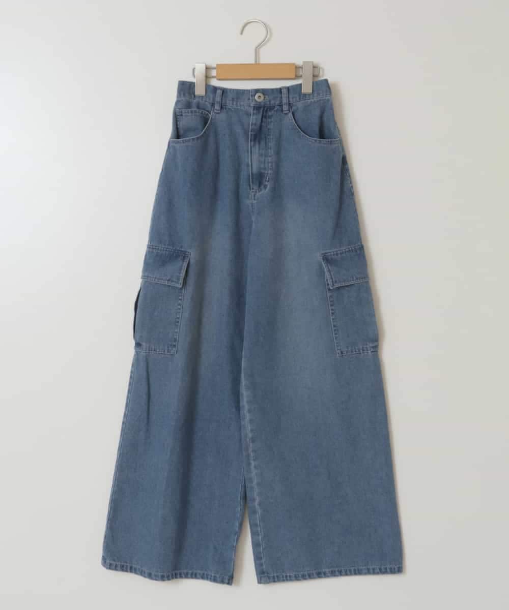 KJLGW06039 a.v.v KIDS(アー・ヴェ・ヴェ) 【ジュニア】[140-150]カーゴデニムワイドパンツ ブルー