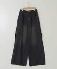KJLGW06039 a.v.v KIDS(アー・ヴェ・ヴェ) 【ジュニア】[140-150]カーゴデニムワイドパンツ ブラック