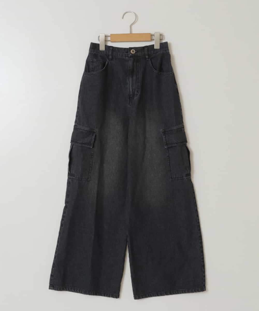 KJLGW06039 a.v.v KIDS(アー・ヴェ・ヴェ) 【ジュニア】[140-150]カーゴデニムワイドパンツ ブラック