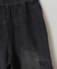 KJLGW06039 a.v.v KIDS(アー・ヴェ・ヴェ) 【ジュニア】[140-150]カーゴデニムワイドパンツ ブラック