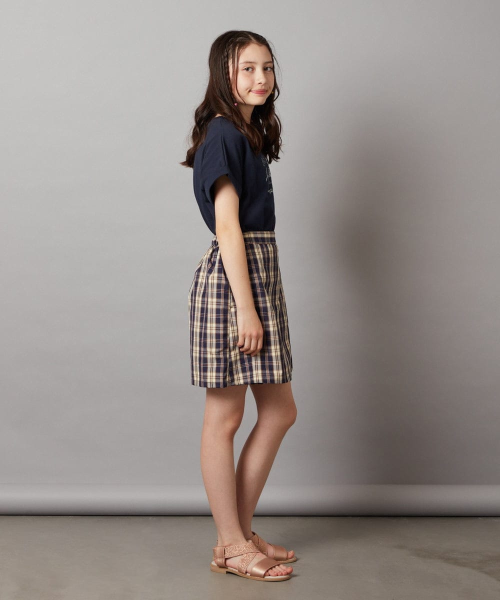 KJLGX02039 a.v.v KIDS(アー・ヴェ・ヴェ) [160]【セットアップ対応】ラップデザインショートパンツ ネイビー