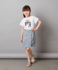 KJLGX02039 a.v.v KIDS(アー・ヴェ・ヴェ) [160]【セットアップ対応】ラップデザインショートパンツ ネイビー