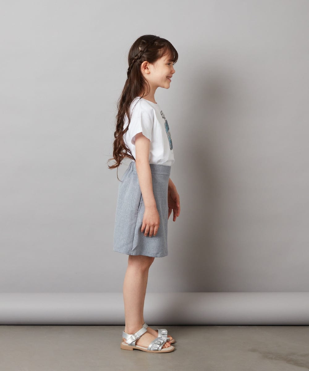 KJLGX02039 a.v.v KIDS(アー・ヴェ・ヴェ) [160]【セットアップ対応】ラップデザインショートパンツ ネイビー