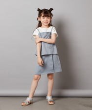 KJLGX02039 a.v.v KIDS(アー・ヴェ・ヴェ) [160]【セットアップ対応】ラップデザインショートパンツ ネイビー