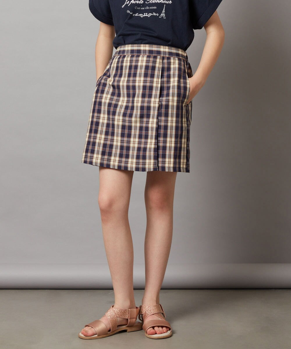 KJLGX02039 a.v.v KIDS(アー・ヴェ・ヴェ) [160]【セットアップ対応】ラップデザインショートパンツ ネイビー
