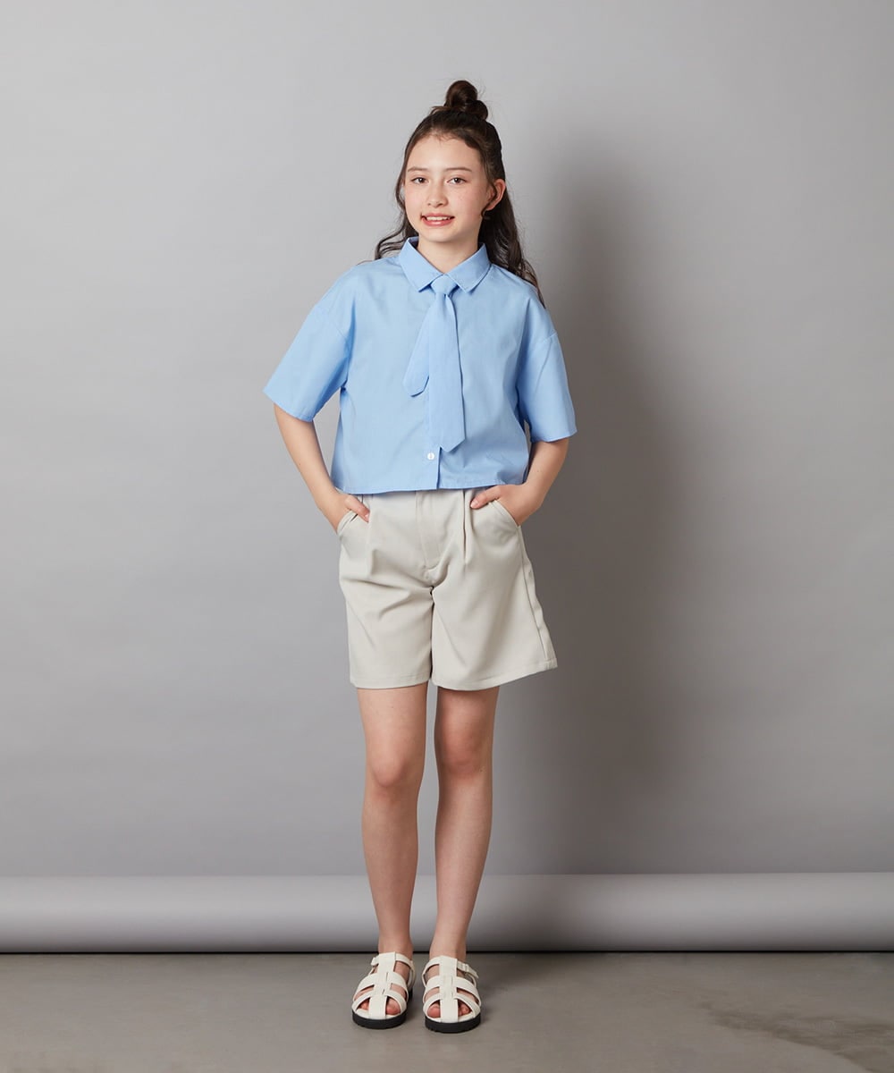 KJLGX05039 a.v.v KIDS(アー・ヴェ・ヴェ) 【ジュニア】[160]ワンタックショートパンツ ブラック