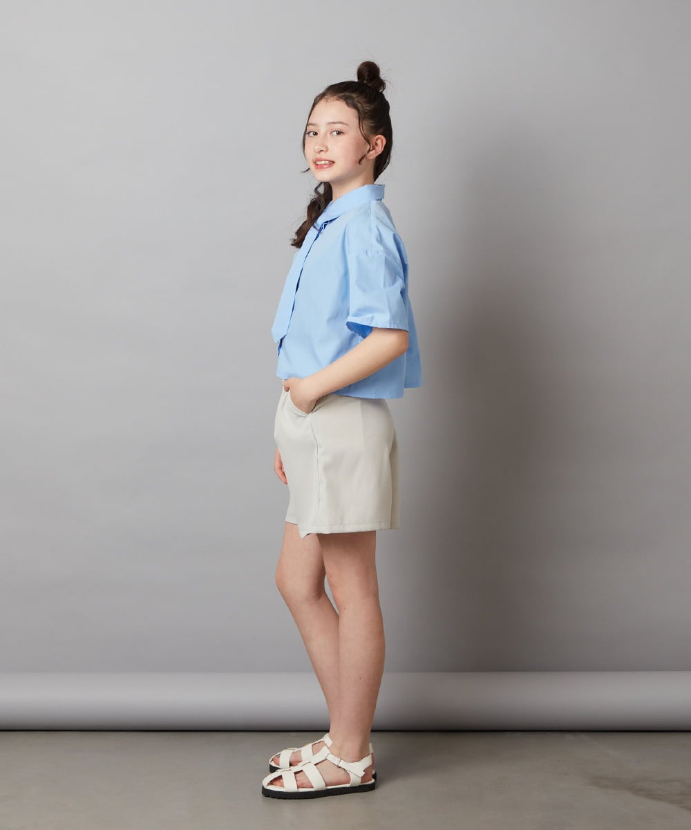 KJLGX05039 a.v.v KIDS(アー・ヴェ・ヴェ) 【ジュニア】[160]ワンタックショートパンツ ブラック