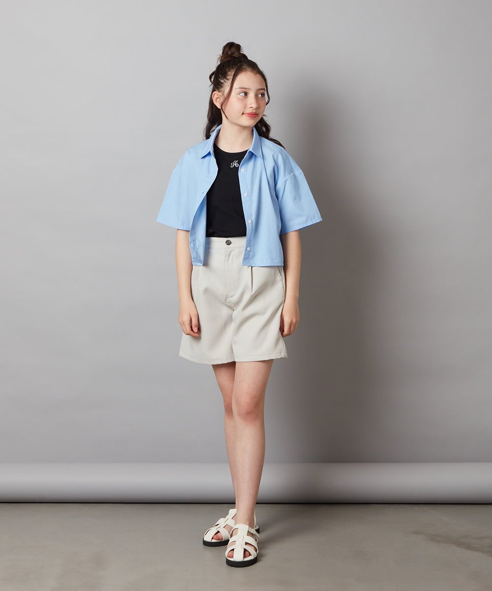 KJLGX05039 a.v.v KIDS(アー・ヴェ・ヴェ) 【ジュニア】[160]ワンタックショートパンツ ブラック