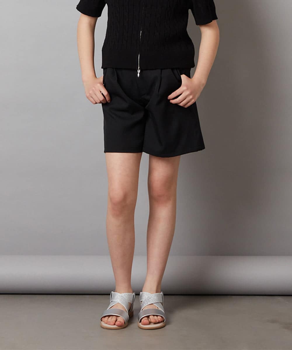 KJLGX05039 a.v.v KIDS(アー・ヴェ・ヴェ) 【ジュニア】[160]ワンタックショートパンツ ブラック