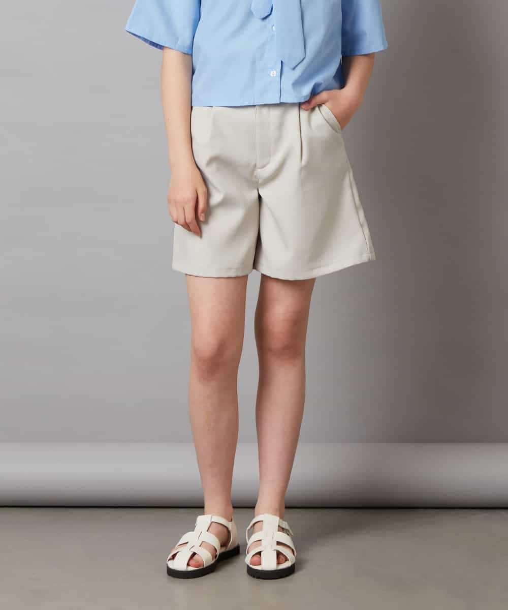 KJLGX05044 a.v.v KIDS(アー・ヴェ・ヴェ) [160]ワンタックショートパンツ ブラック