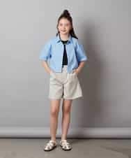 KJLGX05044 a.v.v KIDS(アー・ヴェ・ヴェ) [160]ワンタックショートパンツ ブラック