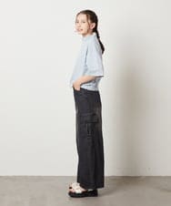 KJLGX06044 a.v.v KIDS(アー・ヴェ・ヴェ) 【ジュニア】[160]カーゴデニムワイドパンツ ブラック