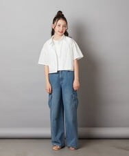 KJLGX06044 a.v.v KIDS(アー・ヴェ・ヴェ) 【ジュニア】[160]カーゴデニムワイドパンツ ブラック