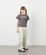 KJLHD75049 a.v.v KIDS(アー・ヴェ・ヴェ) [130-160]【冷感/速乾】スリットリボンカーゴパンツ ライトグレー