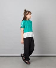 KJLHD75049 a.v.v KIDS(アー・ヴェ・ヴェ) [130-160]【冷感/速乾】スリットリボンカーゴパンツ ブラック
