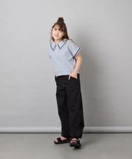 KJLHD75049 a.v.v KIDS(アー・ヴェ・ヴェ) [130-160]【冷感/速乾】スリットリボンカーゴパンツ ブラック
