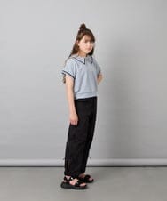 KJLHD75049 a.v.v KIDS(アー・ヴェ・ヴェ) [130-160]【冷感/速乾】スリットリボンカーゴパンツ ブラック