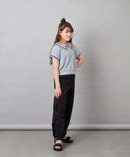 KJLHD75049 a.v.v KIDS(アー・ヴェ・ヴェ) [130-160]【冷感/速乾】スリットリボンカーゴパンツ ブラック